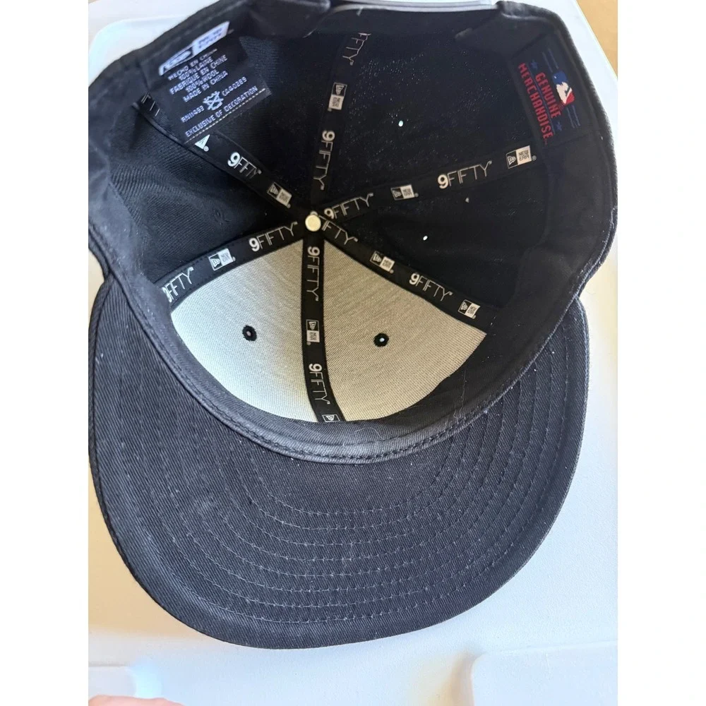 New Era 9FIFTY Boston Red Sox Snapback Hat Black Wool Flat Brim MLB Cap